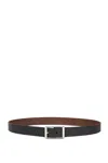 Etro Reversible Leather Belt In Black