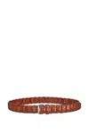 Etro Woven Leather Belt In Brown
