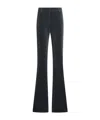 Etro Velvet Flared Hem Trousers Pockets In Black