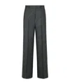 Etro Grey Wool Trousers In Black