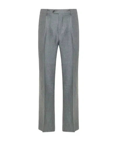 Etro Belt-loop Casual Pants In Gray