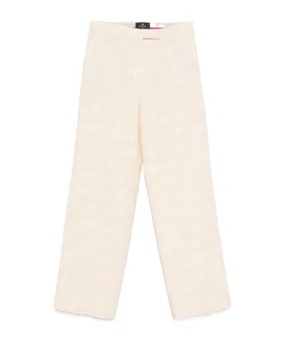 Etro Belt-loop Casual Pants In White