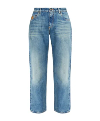 Etro Belt Loop Denim Trousers In Blue