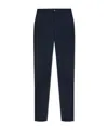 Etro Flat-front Cotton Trousers In Blue
