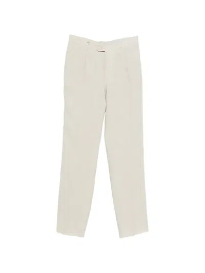 Etro Belt-loop Pleated Trousers In White
