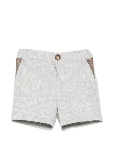 Etro Babies' Belt-loop Shorts In Gray
