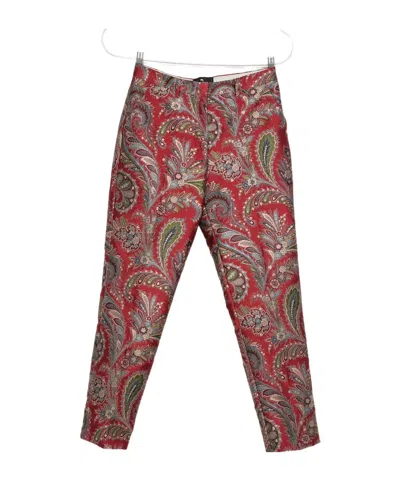 Etro Belt Loops Slacks In Multi