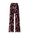 Etro Paisley Print Velvet Pants In Black
