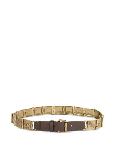 Etro Belt Maglie Metallo 2,5 Cm In Brown