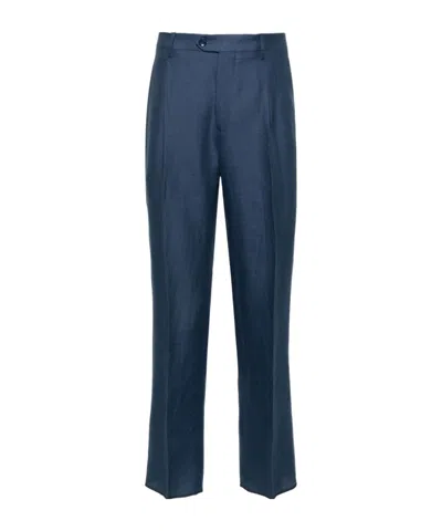 Etro Belt Ring Casual Pants In Blue