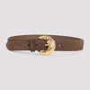 Etro Adjustable Suede Belt Loop Tonal Stitching In Brown