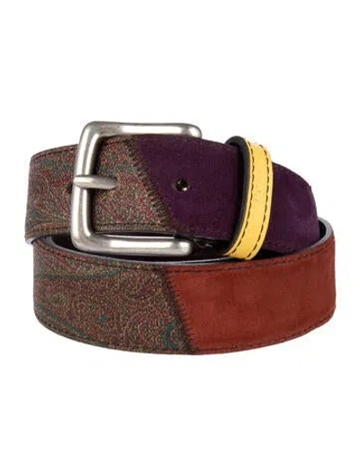 Pre-owned Etro Belt W/ Tags In Purple