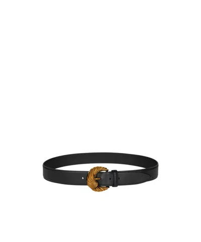 Etro Belt With Paisley Buckle In Black