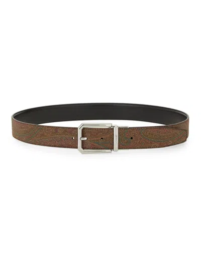 Etro Belt With Paisley Pattern In Green
