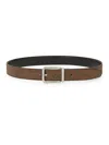 Etro Adjustable Paisley Pattern Metal Buckle Belt In Brown