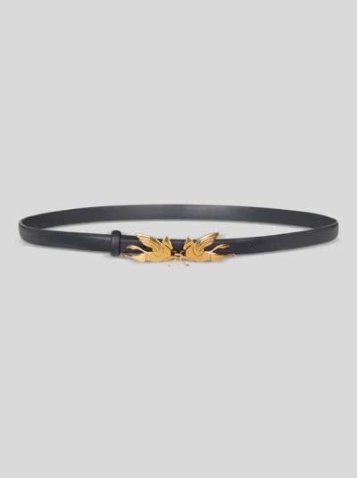 Etro Belt With Pegaso In Navy Blue