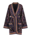 Etro Paisley-pattern Belted Jacket In Multi