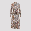 Etro Belted Paisley-print Cotton-voile Midi Shirt Dress In Brown
