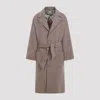 Etro Belted Coat Patch Pockets In Tortora