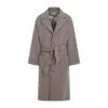 Etro Belted Coat Patch Pockets In Beige