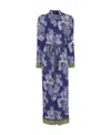 Etro Printed Shirt Midi Dress In Blue