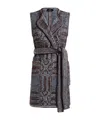 Etro Patterned-jacquard Gilet In Gray