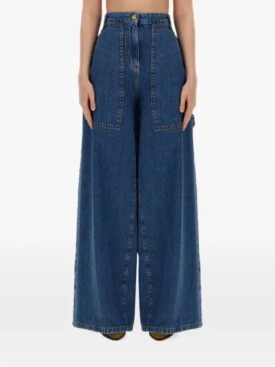 Etro Belt-loop Buttoned Jeans In Blue