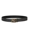 Etro Paisley Belt With Pegaso Buckle In Black