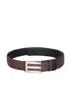 Etro Reversible Logo Belt Arnica And Lea In Brown