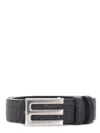 Etro Belts In Grigio Scuro/nero