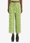 Etro Berry Printed Pants In Green