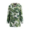 Etro Wool Hooded Jacket Patterned Front Pockets In Green