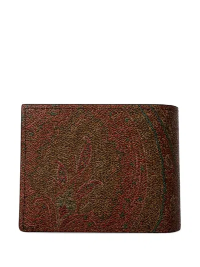 Etro Bi-fold Arnica Wallet In Pink