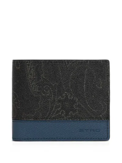 Etro Bifold Arnica Wallet With Leather Insert In Multi