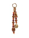 Etro Beaded Bag Charm In Orange