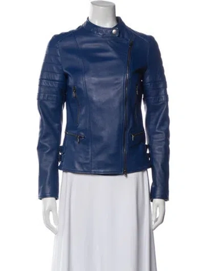 Pre-owned Etro Biker Jacket In Blue