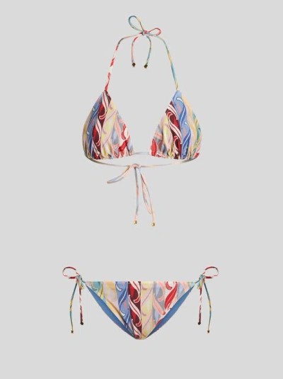 Etro Graphic-print Halterneck Bikini Set In White