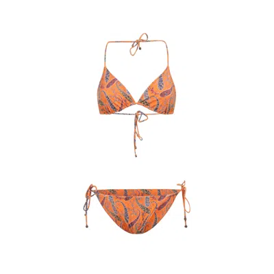 Etro Paisley-print Bikini In Orange