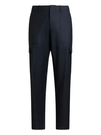 ETRO CARGO-POCKET WOOL REGULAR TROUSERS