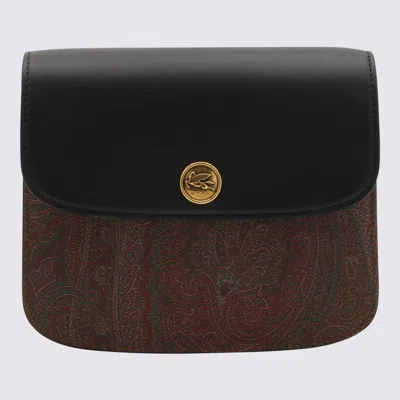 Etro Black And Multicolour Paisley Essential Medium Shoulder Bag