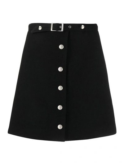 Etro Black Belted Miniskirt High Waist