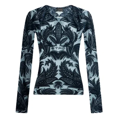 ETRO BLACK  BLUE TOPS