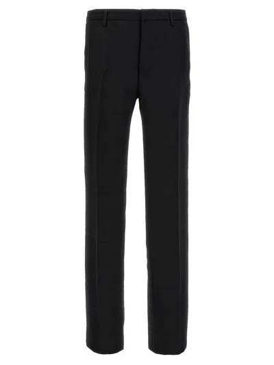 ETRO BLACK CHECK WOOL TROUSERS