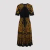 Etro Black Chiffon Polyester Long Dress In Black