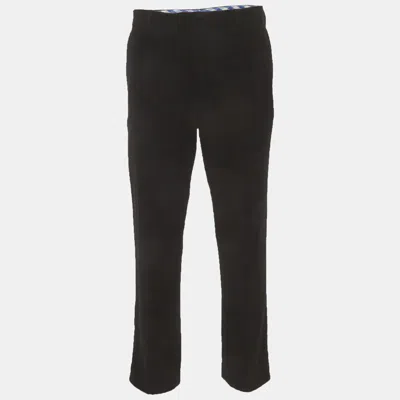 Pre-owned Etro Black Corduroy Trousers Xl