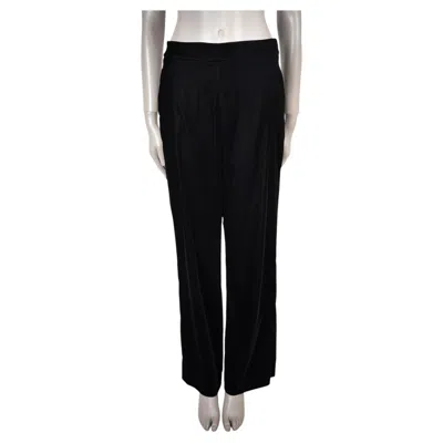 Pre-owned Etro Black Cotton 2023 Straight Velvet Pants 42 M