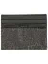 Etro Paisley Pattern Compact Wallet In Black