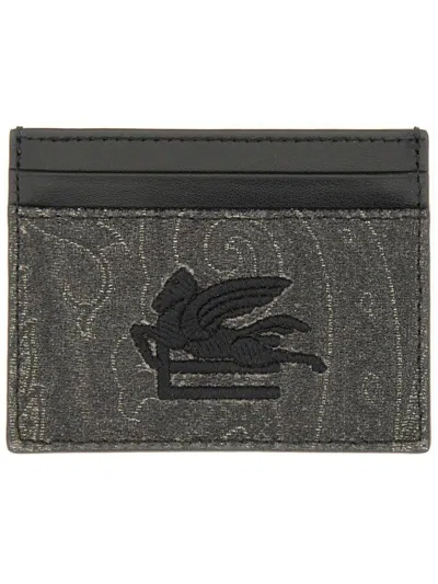 ETRO ETRO BLACK COTTON BLEND WALLETS