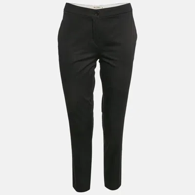Pre-owned Etro Black Cotton Trousers S