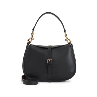Etro Elegant Leather Crossbody Handbag In Black